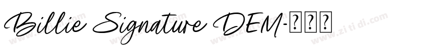 Billie Signature DEM字体转换